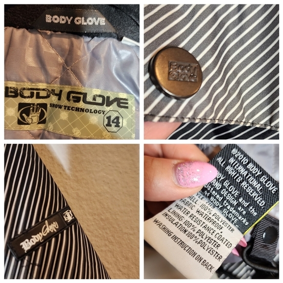 Body Glove Grey Stripe snow ski coat.  Boys size 14.. - Picture 3 of 16